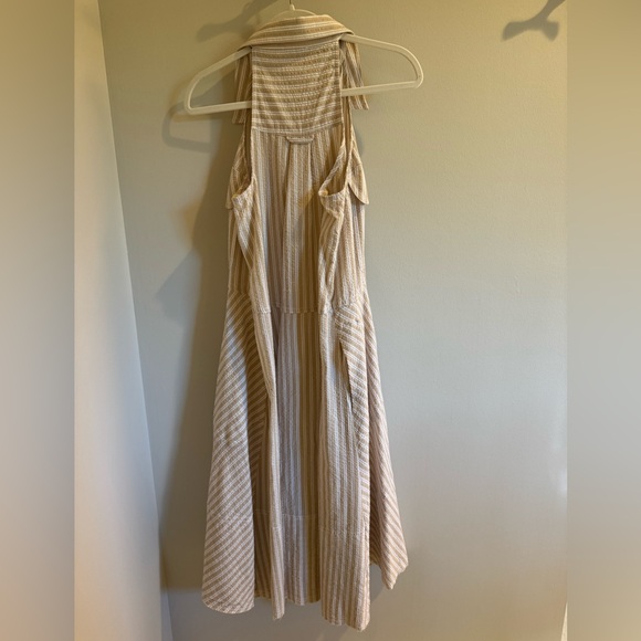 Pilcro Cream Button Down Sleeveless Sundress Size Small - Picture 4 of 8